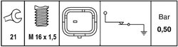 Senzor presiune ulei HELLA 6ZL 009 600-041