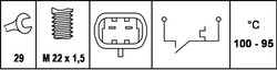 Comutator temperatura ventilator radiator HELLA 6ZT 007 807-