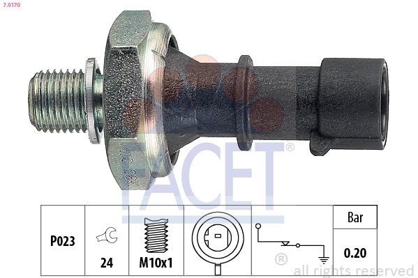 Senzor presiune ulei FACET 7.0170