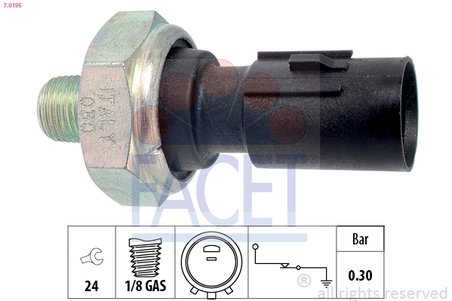 Senzor presiune ulei FACET 7.0195