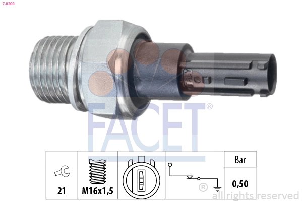 Senzor presiune ulei FACET 7.0203