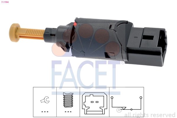 Comutator lumini frana FACET 7.1194