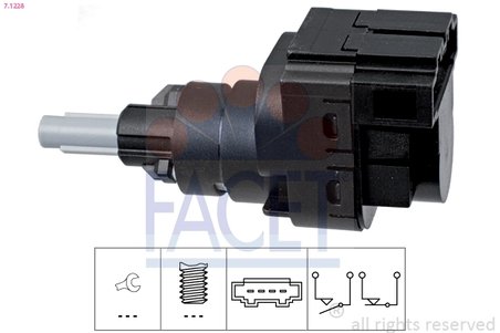 Comutator lumini frana FACET 7.1228