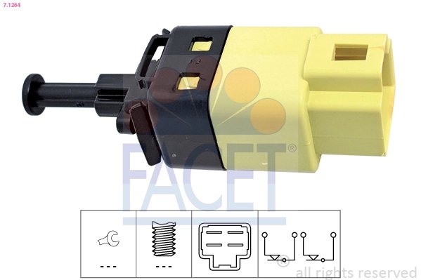 Comutator lumini frana FACET 7.1264