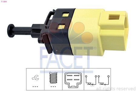 Comutator lumini frana FACET 7.1264