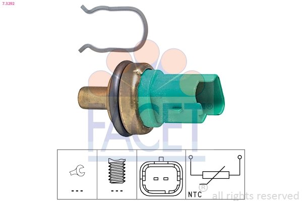 SENZOR TEMPERATURA ULEI FACET 7.3292 - Compatibil cu CITROEN, DS, FIAT, FORD, JAGUAR, LANCIA, LAND ROVER, MAZDA, MINI, MITSUBISH
