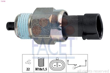 COMUTATOR LAMPA MARSALIER FACET 7.6142 - Compatibil cu ABARTH, ALFA ROMEO, CHRYSLER, FIAT, FORD, LANCIA, OPEL, VAUXHALL