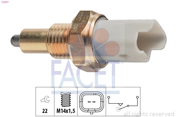 COMUTATOR LAMPA MARSALIER FACET 7.6217 - Compatibil cu CITROEN, DS, FIAT, LANCIA, NISSAN, OPEL, PEUGEOT, TOYOTA, VAUXHALL
