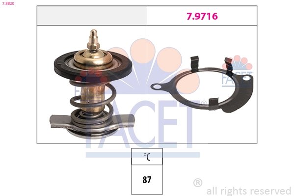 TERMOSTAT LICHID RACIRE FACET 7.8820 - Compatibil cu VW