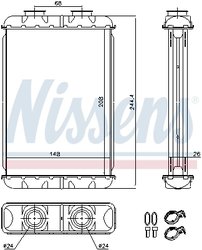 Schimbator caldura incalzire habitaclu Nissens 70019