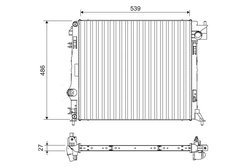RADIATOR RACIRE MOTOR VALEO 701108 - Compatibil cu NISSAN, RENAULT