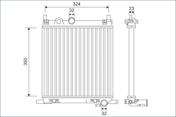 RADIATOR RACIRE MOTOR VALEO 701128 - Compatibil cu SEAT, SKODA, VW