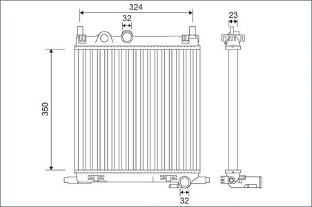 RADIATOR RACIRE MOTOR VALEO 701128 - Compatibil cu SEAT, SKODA, VW