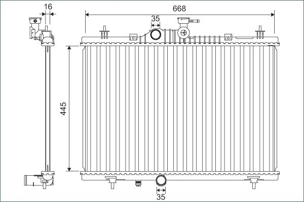 Radiator racire motor Valeo 701164