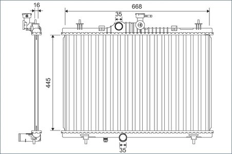 Radiator racire motor Valeo 701164