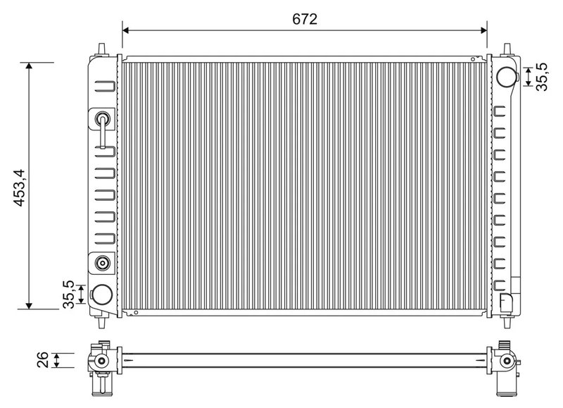 Radiator racire motor Valeo 701195