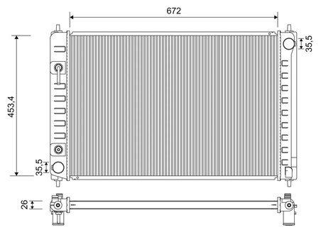Radiator racire motor Valeo 701195