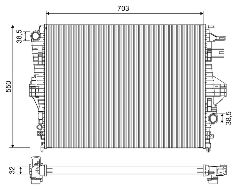 Radiator racire motor Valeo 701225