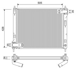 Radiator racire motor Valeo 701264