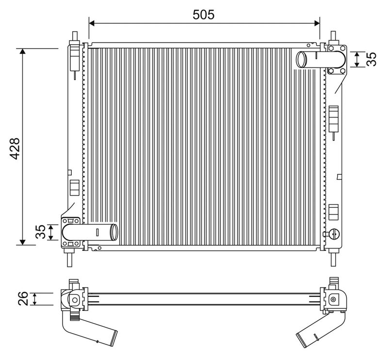 RADIATOR RACIRE MOTOR VALEO 701264 - Compatibil cu NISSAN