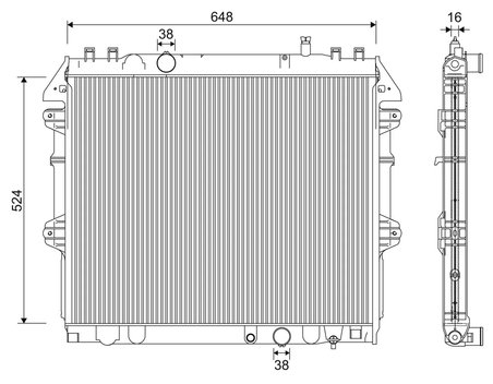 RADIATOR RACIRE MOTOR VALEO 701345 - Compatibil cu TOYOTA