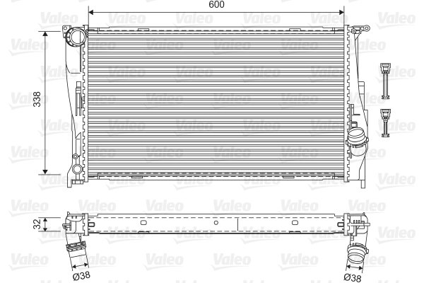 RADIATOR RACIRE MOTOR VALEO 701601 - Compatibil cu BMW, BMW (BRILLIANCE)