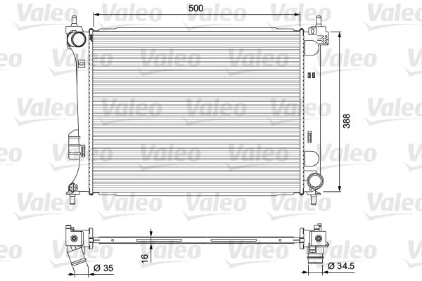 RADIATOR RACIRE MOTOR VALEO 701729 - Compatibil cu HYUNDAI