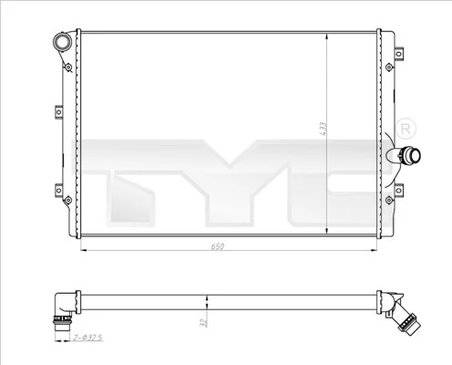 RADIATOR RACIRE MOTOR TYC 702-0024-R - Compatibil cu AUDI, SEAT, SKODA, VW