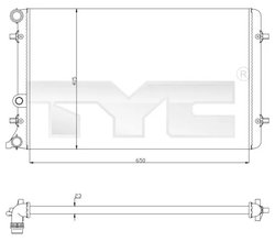 RADIATOR RACIRE MOTOR TYC 702-0033 - Compatibil cu AUDI, SEAT, SKODA, VW