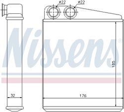 Schimbator caldura incalzire habitaclu Nissens 70228