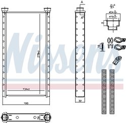 Schimbator caldura incalzire habitaclu Nissens 70235