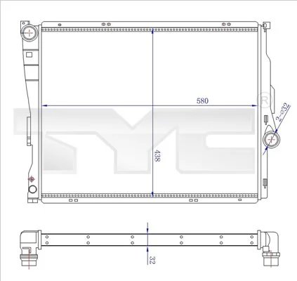 Radiator racire motor TYC 703-0006-R