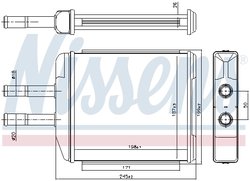 SCHIMBATOR CALDURA INCALZIRE HABITACLU NISSENS 707072 - Compatibil cu CHEVROLET, DAEWOO