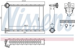 SCHIMBATOR CALDURA INCALZIRE HABITACLU NISSENS 707079 - Compatibil cu OPEL, VAUXHALL