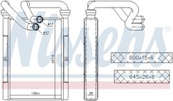 SCHIMBATOR CALDURA INCALZIRE HABITACLU NISSENS 707094 - Compatibil cu TOYOTA