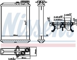 Schimbator caldura incalzire habitaclu Nissens 707102