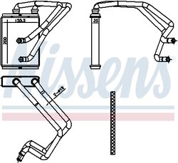 SCHIMBATOR CALDURA INCALZIRE HABITACLU NISSENS 707174 - Compatibil cu NISSAN