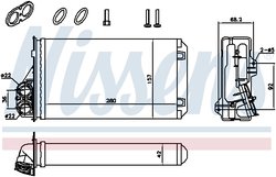 SCHIMBATOR CALDURA INCALZIRE HABITACLU NISSENS 707184 - Compatibil cu NISSAN, OPEL, RENAULT, VAUXHALL