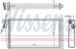 SCHIMBATOR CALDURA INCALZIRE HABITACLU NISSENS 707206 - Compatibil cu DAF, RENAULT TRUCKS, VOLVO