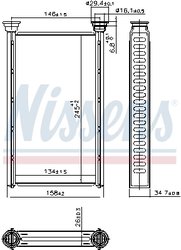 Schimbator caldura incalzire habitaclu Nissens 707209