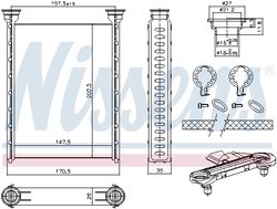 Schimbator caldura incalzire habitaclu Nissens 707214