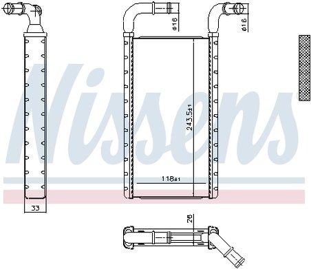 SCHIMBATOR CALDURA INCALZIRE HABITACLU NISSENS 707241 - Compatibil cu SCANIA