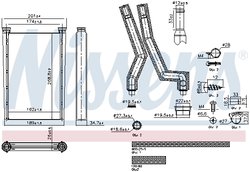 SCHIMBATOR CALDURA INCALZIRE HABITACLU NISSENS 707242 - Compatibil cu MERCEDES-BENZ
