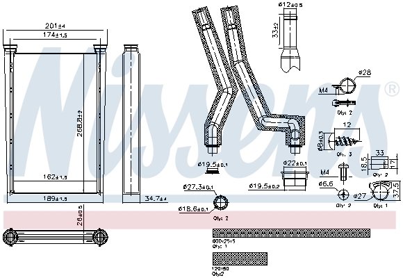 Schimbator caldura incalzire habitaclu Nissens 707242