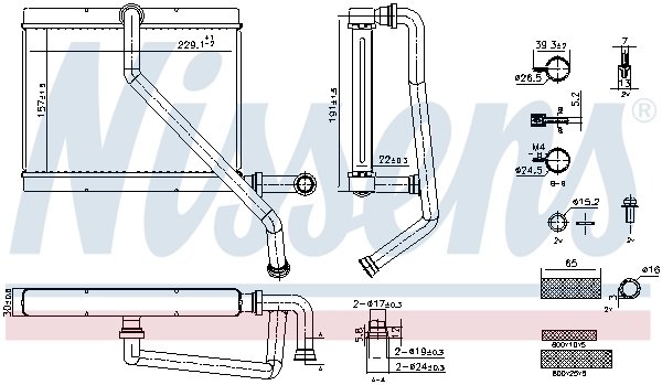 SCHIMBATOR CALDURA INCALZIRE HABITACLU NISSENS 707289 - Compatibil cu BMW