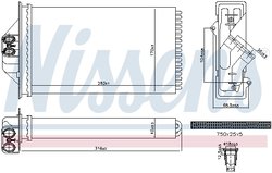 SCHIMBATOR CALDURA INCALZIRE HABITACLU NISSENS 707293 - Compatibil cu CHRYSLER