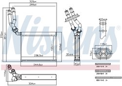 Schimbator caldura incalzire habitaclu Nissens 707299