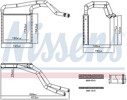 SCHIMBATOR CALDURA INCALZIRE HABITACLU NISSENS 707298 - Compatibil cu KIA