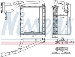 Schimbator caldura incalzire habitaclu Nissens 707306
