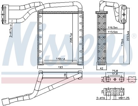 SCHIMBATOR CALDURA INCALZIRE HABITACLU NISSENS 707306 - Compatibil cu FORD